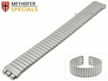 Watch strap Wilmington 17mm silver stainless steel matt expansion band suitable for SWATCH by MEYHOFER