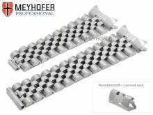 Watch strap Omaha 17mm stainless steel solid for Rolex partly polished by MEYHOFER