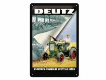 Deko-Blechschild / Retro-Reklameschild Deutz Klöckner schwarz/grau 30 x 20cm von Nostalgic-Art