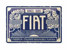 Deko-Blechschild / Retro-Reklameschild FIAT - Since 1899 blau 20 x 30cm von Nostalgic-Art