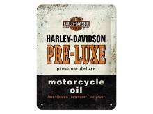 Deko-Blechschild / Retro-Reklameschild Harley-Davidson - Pre-Luxe beige/schwarz 20 x 15cm von Nostalgic-Art