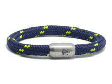 Schmuck-Armband Land in Sicht blau/gelb Segel-Tampen geflochten Magnet-Verschluss - Bandlänge ca. 21cm