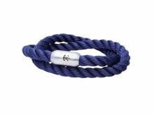 Schmuck-Armband Neuland in Sicht navyblau Segel-Tampen 2fach Magnet-Verschluss - Bandlänge ca. 38cm