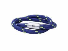 Schmuck-Armband Neuland in Sicht blau/gelb Segel-Tampen 2fach geflochten Magnet-Verschluss - Bandlänge ca. 21cm