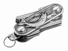 SALE: Schlüssel-Manager/Key-Organizer Anglerwerk Metall silberfarben Antik-Look 3D-Optik von SCHLÜSSELWERK