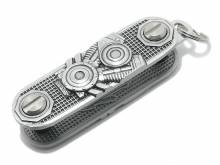 SALE: Schlüssel-Manager/Key-Organizer Motorwerk Metall silberfarben Antik-Look 3D-Optik von SCHLÜSSELWERK