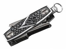 SALE: Schlüssel-Manager/Key-Organizer V8werk Metall silberfarben Antik-Look 3D-Optik von SCHLÜSSELWERK