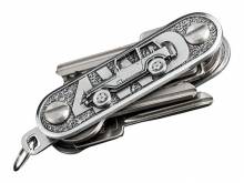 SALE: Schlüssel-Manager/Key-Organizer Geländewerk Metall silberfarben Antik-Look 3D-Optik von SCHLÜSSELWERK