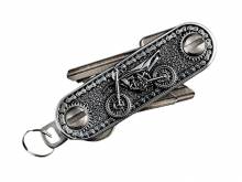 SALE: Schlüssel-Manager/Key-Organizer Endurowerk Metall silberfarben Antik-Look 3D-Optik von SCHLÜSSELWERK