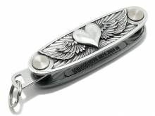 SALE: Schlüssel-Manager/Key-Organizer Liebeswerk Metall silberfarben Antik-Look 3D-Optik von SCHLÜSSELWERK
