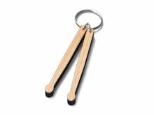 Schlüsselanhänger/Taschenanhänger Drumsticks Ahorn-Holz hellbraun handgemacht mit Schlüsselring