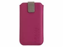 Exklusive Hülle Urban Style für Handy & Smartphone z.B. Samsung Feinsynthetik lederähnlich magenta für 5,2
