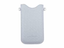 Exklusive Hülle Ohlala für Handy & Smartphone z.B. iPhone Textil Glitter blau für 5,2