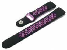 Uhrenarmband schwarz/magenta Silikon passend für FITBIT Charge 3 Tracker