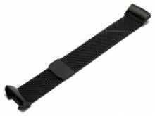 Uhrenarmband 18mm schwarz Milanaise feines Geflecht Adapter passend für FITBIT Charge 3 & Charge 4 Tracker