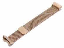 Uhrenarmband 18mm rosgoldfarben Milanaise feines Geflecht Adapter passend für FITBIT Charge 3 & Charge 4 Tracker