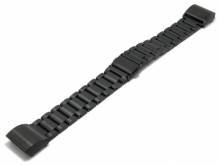 Uhrenarmband 18mm schwarz Edelstahl massiv Schnellwechsel-Federstege mit Adapter passend für FITBIT Charge 2 Tracker