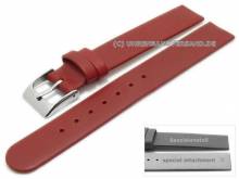 Watch strap 14mm dark red calfs leather special lug ends for screwed casings (width of buckle 14 mm)