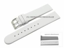 Watch strap 22mm white calfs leather special lug ends for screwed casings (width of buckle 22 mm)