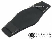 Lederunterlage für Uhrenarmbänder aus Leder 18-24mm schwarz Vintage-Look rustikal von PEBRO Premium