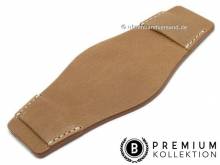 Lederunterlage für Uhrenarmbänder aus Leder 18-24mm mittelbraun Vintage-Look rustikal von PEBRO Premium