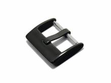 Breitdornschließe 18mm schwarz Edelstahl poliert (PlBd00001)