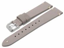 Watch strap Ravenwood 20mm grey HORWEEN leather vintage look matt light stitching (width of buckle 16 mm)