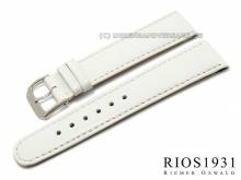 Watch strap Arizona Clip 18mm fixed bars white stitched RIOS (width of buckle 16 mm)