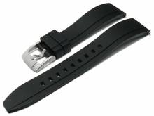 Uhrenarmband 21mm schwarz FKM-Rubber sportiv mit EASY-CLICK Stegen (Schließenanstoß 20 mm)