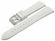 Watch strap 20mm white premium rubber (FKM) carbon look with EASY-CLICK (width of buckle 16 mm)