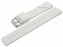 Watch strap 18mm white silicone EASY-CLICK spring bars for HUAWEI & SAMSUNG smart watches (width of buckle 20 mm)