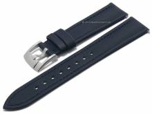 Watch strap 22mm dark blue textile like sailcloth underside caoutchouc stitched with EASY-CLICK (width of buckle 20 mm)