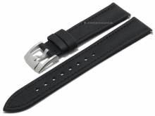 Watch strap 20mm black textile like sailcloth underside caoutchouc stitched with EASY-CLICK (width of buckle 18 mm)