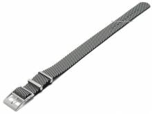 Uhrenarmband 20mm schwarz/weiß Nylon Durchzugsband NATO-Style