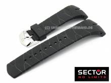 ABVERKAUF: Ersatzuhrenband SECTOR Silikon schwarz für R3251101025