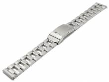 Uhrenarmband 18mm Edelstahl massiv matt Faltschließe mit Schnellwechsel-Stegen
