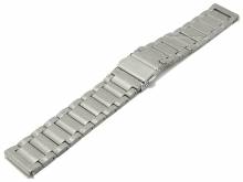 Uhrenarmband 18mm Titan massiv matt mit Schnellwechsel-Stegen & Faltschließe mit Drückern