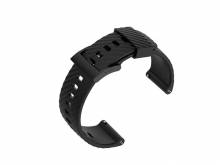 Uhrenarmband 24mm schwarz Silikon EASY-CLICK mit Struktur für SUUNTO u.a. (Schließenanstoß 24 mm)