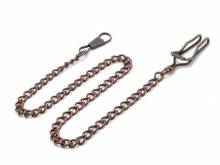 Taschenuhrkette bronzefarben große Glieder Rundpanzer Vintage-Look