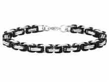 Schmuck-Armband Edelstahl Königskette bicolor - Bandlänge ca. 20cm