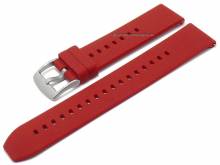 Watch strap Smart Active 20mm red silicone smooth matt easy click by STAILER (width of buckle 20 mm)