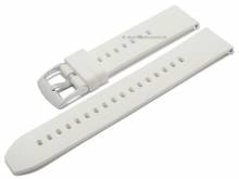 Watch strap Smart Active 20mm white silicone smooth matt easy click by STAILER (width of buckle 20 mm)