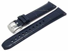Watch strap Smart Classic 20mm dark blue leather alligator grain easy click by STAILER (width of buckle 18 mm)