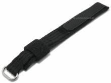 Uhrenarmband mit Klettverschluß 14mm schwarz Nylon/Textil Klettband von s.Oliver