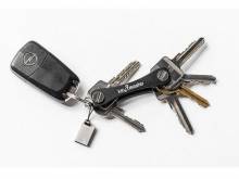 Schlüsselorganizer klein Aluminium schwarz/silberfarben