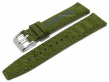 Uhrenarmband TIMBERLAND 20mm grün Canvas mit Schnellwechsel-Federstegen & Adapter für Apple 38/40 mm