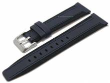 Uhrenarmband TIMBERLAND 20mm dunkelblau/schwarz Leder/Textil mit Schnellwechsel-Federstegen & Adapter für Apple 38/40 mm