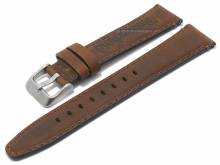 Uhrenarmband TIMBERLAND 20mm mittelbraun Leder Vintage-Look Schnellwechsel-Federstege & Adapter für Apple 38/40 mm