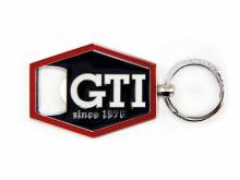 Schlüsselanhänger GTI - Since 1976 Metall schwarz/rot/weiß mit Flaschenöffner von Brisa