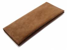Exklusive Dokumenten-Tasche für Reisen & mehr aus Nubuk-Leder und Holz braun von Walt
